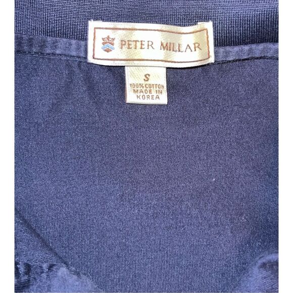 Peter Millar Navy Short Sleeve Golf Polo Size Small #91 - Picture 5 of 6